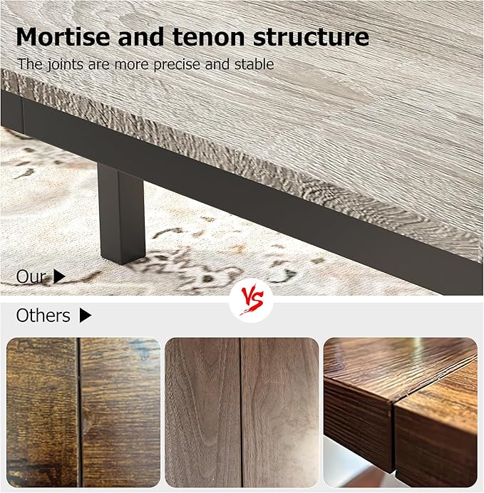 GarveeHome 78.7in Industrial Dining Table - Image 5