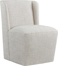 Dining Chairs with Casters No Assembly Upholstered Wingback Single Sofa Armless by Kislot