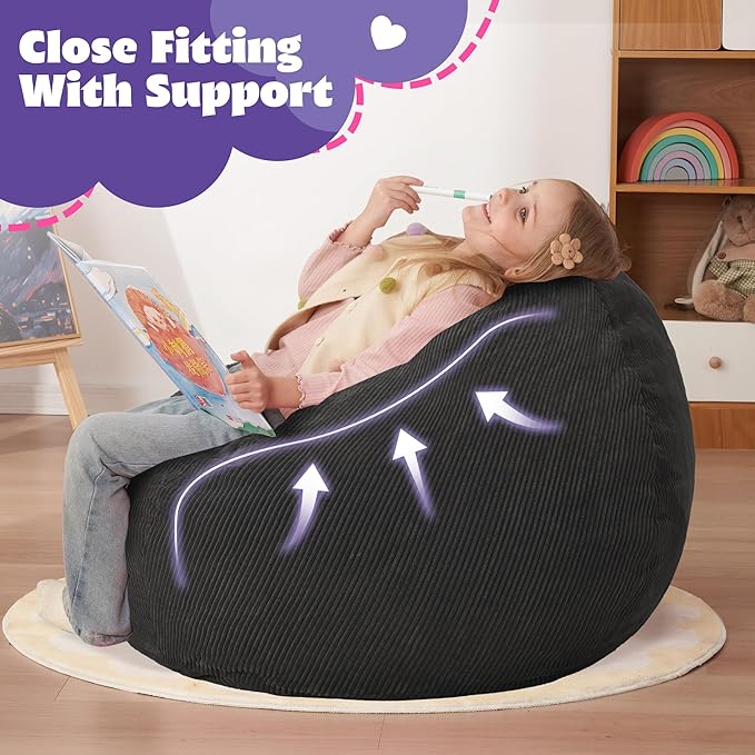 HABUTWAY 2 FT Bean Bag Chair, Giant Bean Bag Chairs, Big Bean Bags - Image 5