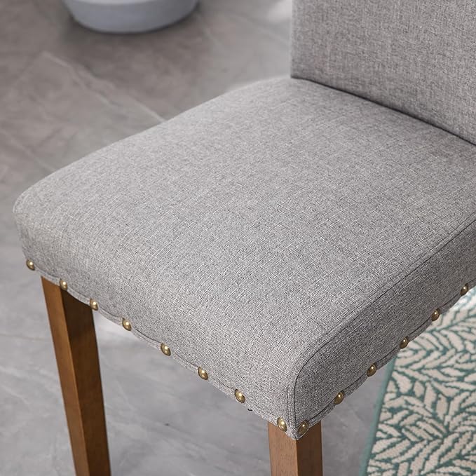 Parsons Kitchen Dining Chair Set Room Modern Upholstered Stylish Fabric High - Image 9
