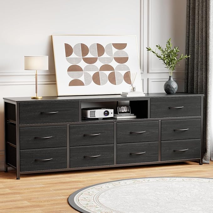 Furnulem 63” Long Dresser for Bedroom, TV Stand for 65 to 75 inch TV, Chest of - Image 7