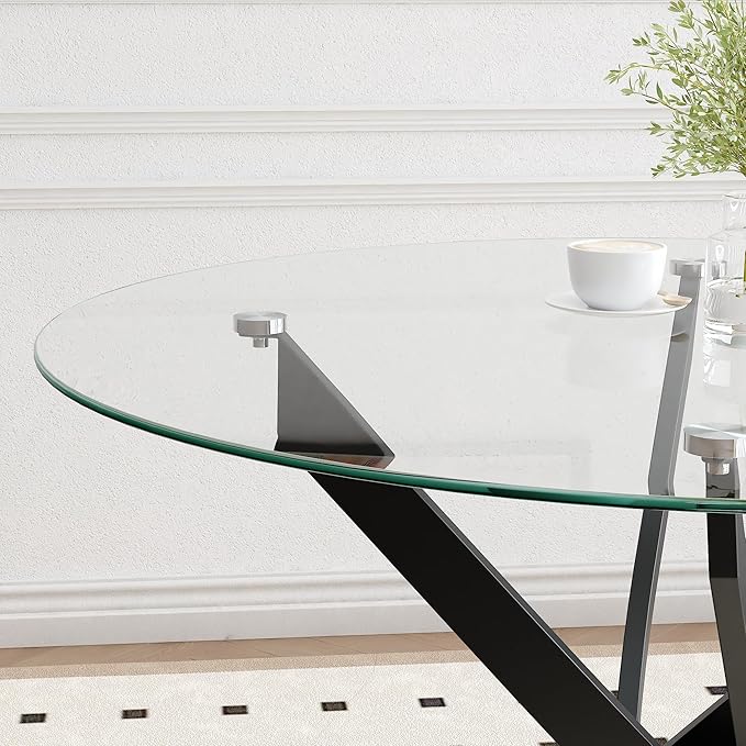 Glass Dining Table Modern Kitchen Table - Image 5