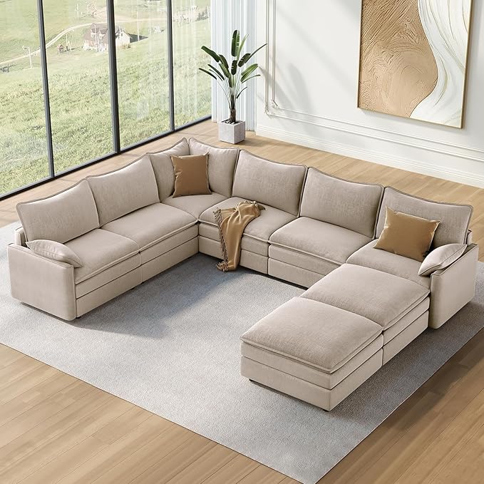 Vesgantti Large Modular Sectional Sofa, Big Comfy Cloud Couch by Vesgantti