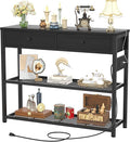 Ecoprsio Entryway Table with Outlets and USB Ports, Console Table with 2 Drawers by Ecoprsio