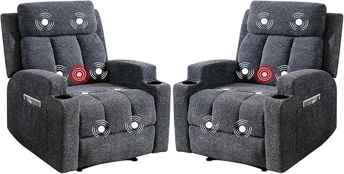 Phoenix Home Manual Recliner Chair Set of 2 by Unknown