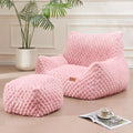 Bedroom Bean Bags Chair with Foot Stool, Comfy Reading Chair with Filler by Unknown