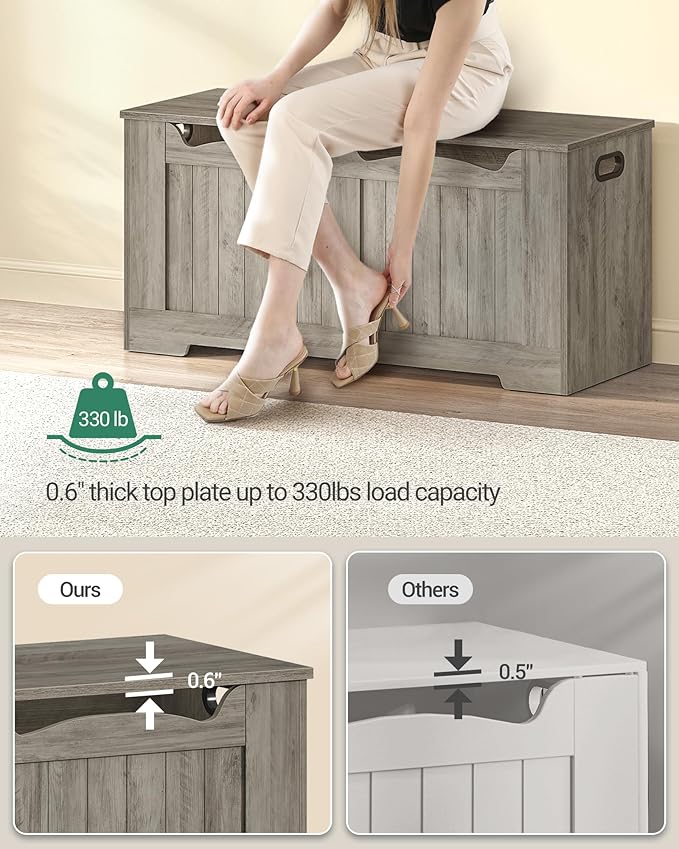 39.4" Storage Chest, Storage Bench Trunk - Image 9