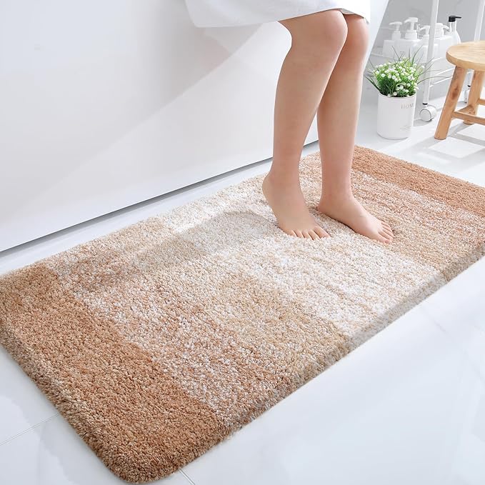 OLANLY Bathroom Runner Rugs 47x24, Extra Soft Absorbent Microfiber Bath Rugs by OLANLY