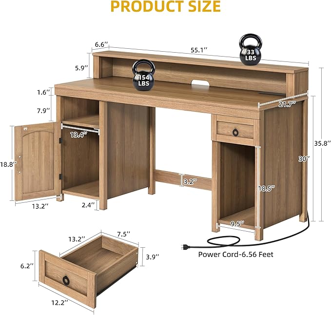 DWVO Farmhouse Office Desk - Image 2