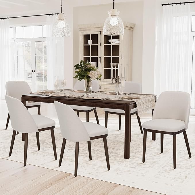 COLAMY Upholstered Dining Chairs Set of 4, Modern Kitchen Chairs - Image 2