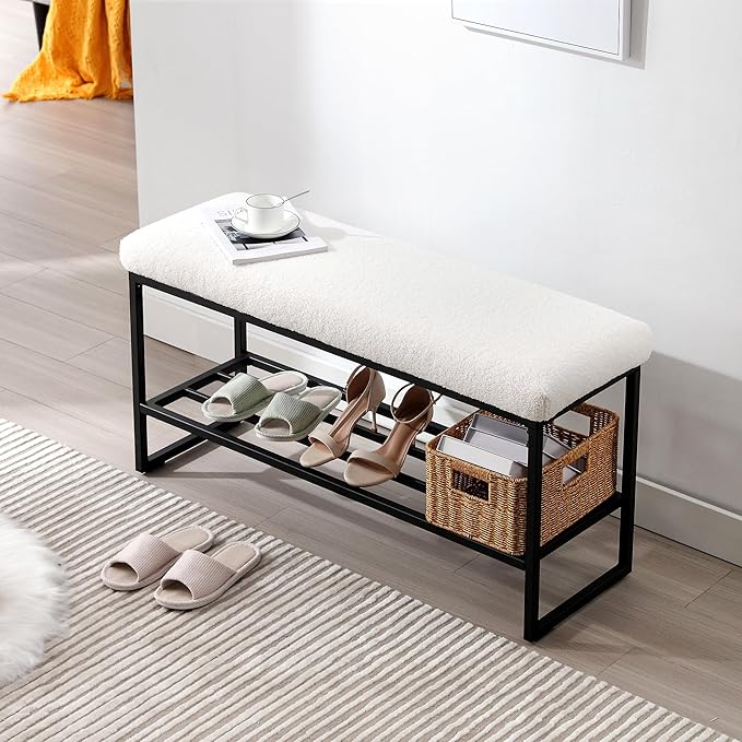 Zesthouse Boucle Shoe Bench Entryway - Image 6
