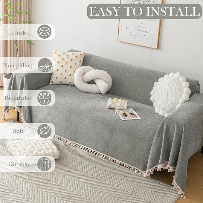 HANDONTIME Couch Slipcovers for Sofas - Image 3