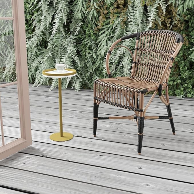 Round Drink Table, Small Pedestal Table, Small Round Side Table - Image 9