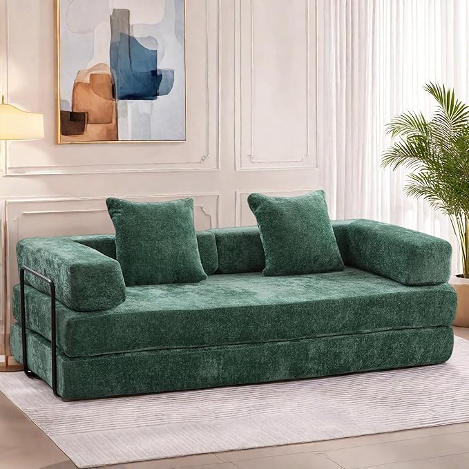 Convertible Sofa Bed, Compression Futon Sofa - Image 2