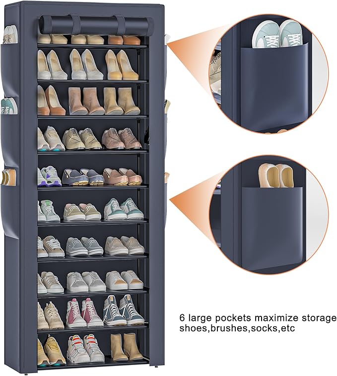 Shoes Rack 10 Tier Tall Shoe Rack - Image 5