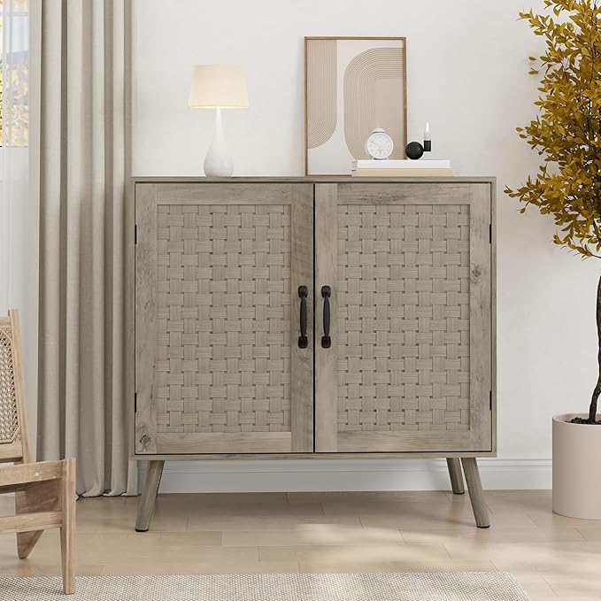 Smuxee Wood Sideboard, Freestanding Buffet Cabinet by Smuxee