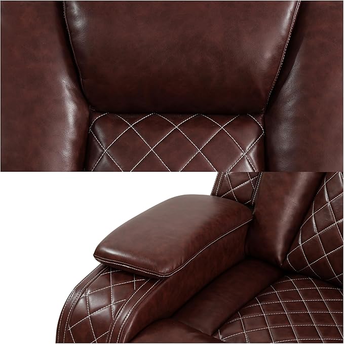 Loveseat Recliner Sofa, Reclining Loveseat Leather Couch - Image 4