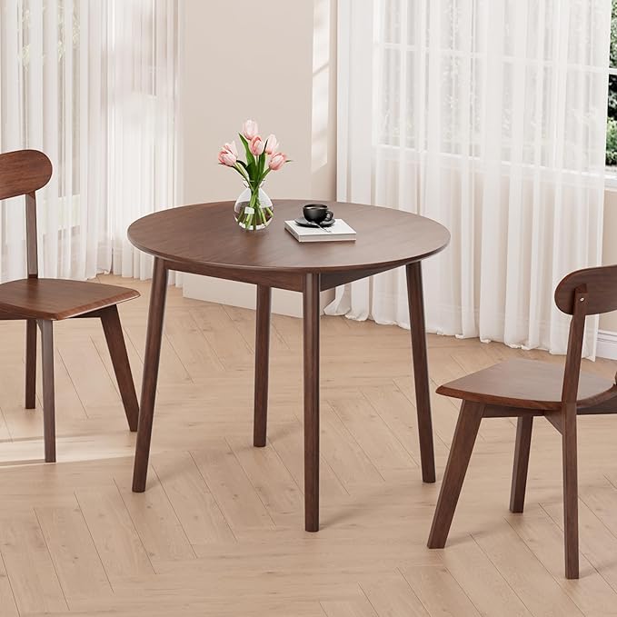DELAVIN 31.5" Solid Wood Round Dining Table - Image 2