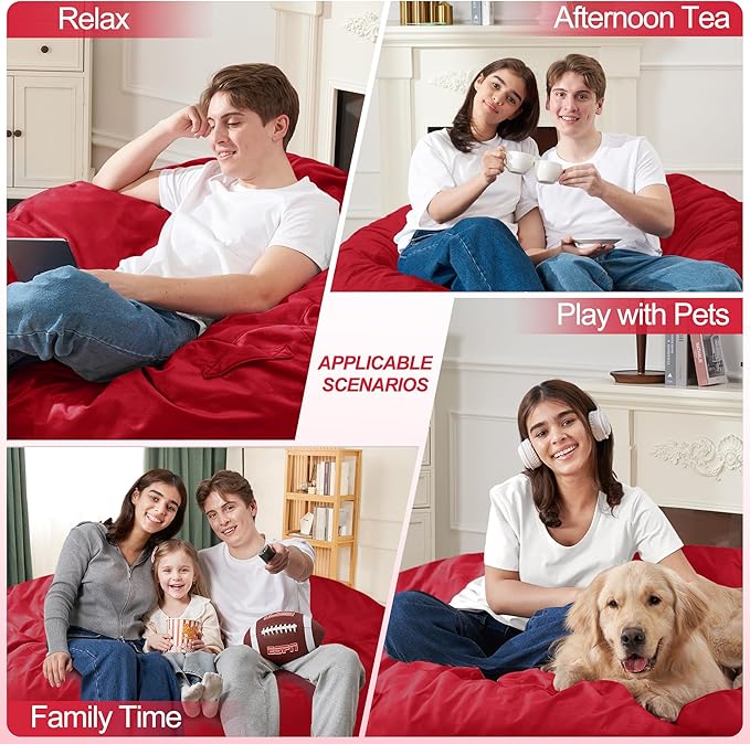 Homguava 6FT Bean Bag Chair Giant BeanBag - Image 5