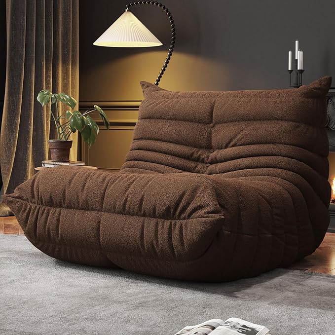 Bean Bag Chairs for Adults, BeanBag Reading Chair Memory Foam Couch, Floor by WHGBJA