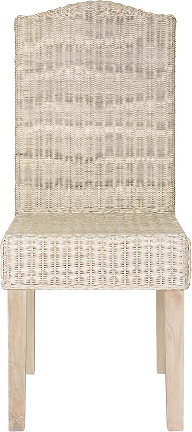 SAFAVIEH Home Collection Odette Grey Wicker Dining Chair - Image 7