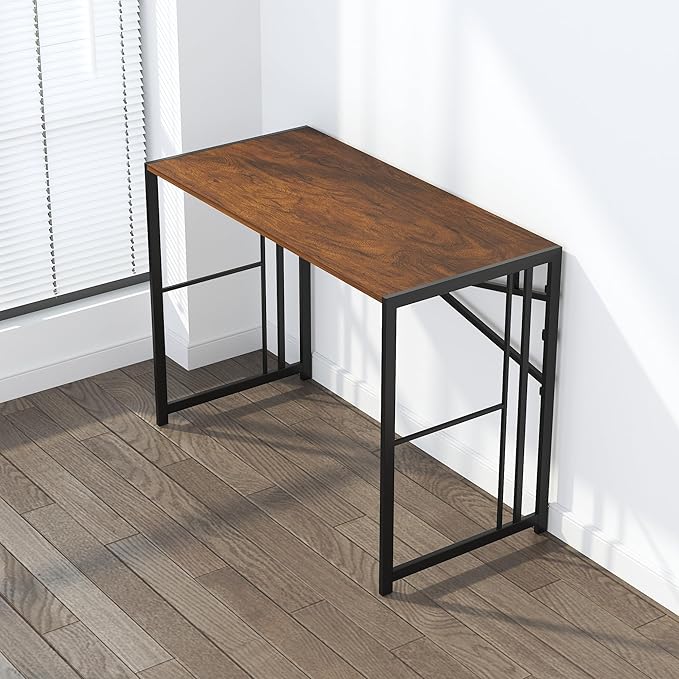 35 inch Folding Small Desk, Writing Gaming Computer Camping Desk - Image 6