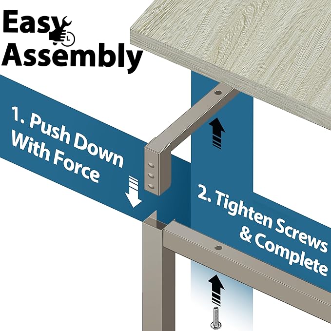 SHW Mission 48-Inch Home Office Computer Desk - Image 7