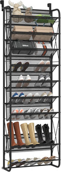 JSB 10 Tier Shoe rack Mesh fabric Over The Door Shoe Organizer X-structure by HomeFurniture