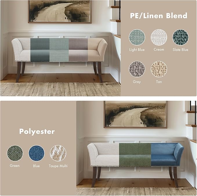 Madison Park Accent Bench, Upholstered - Image 8