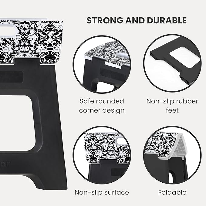 Vigar Compact Step Stool Foldable, 12-1/2-inch Step Stools - Image 4