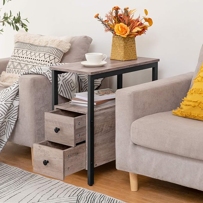 HOOBRO End Table, Narrow Chairside Table - Image 2
