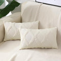 decorUhome Throw Pillow Covers 12x20 Inch Set of 2, Soft Plush Faux Fur Wool by decorUhome