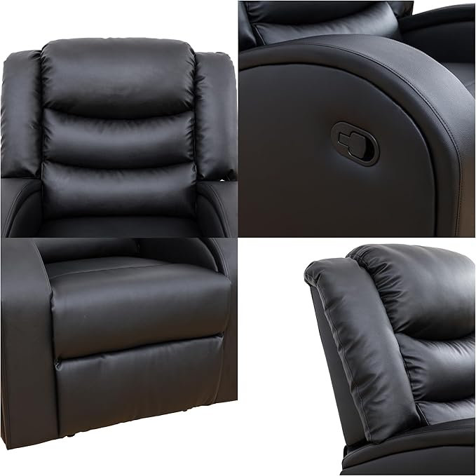 Loveseat Recliner Sofa, Reclining Loveseat Leather Couch Upholstered, Modern - Image 4