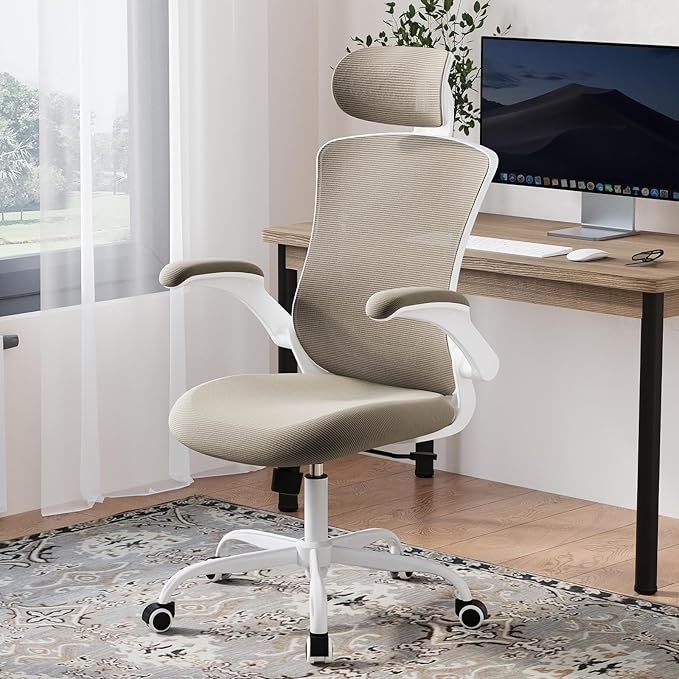 Ergonomic Office Chair with Adjustable Lumbar Support & Headrest, High Back - Image 8