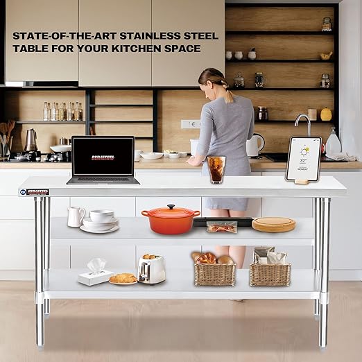 DuraSteel Food Prep Stainless Steel Table - Image 2