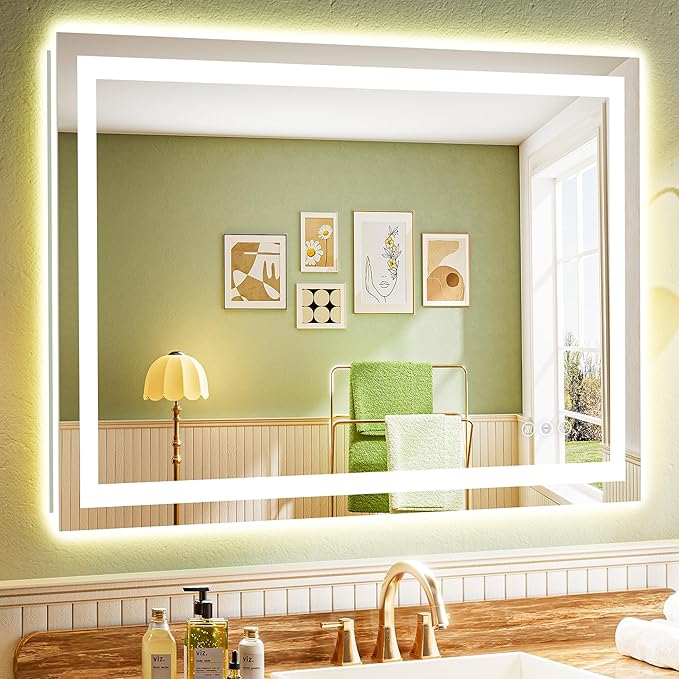 44x30 Inch LED Bathroom Mirror by YEELAIT