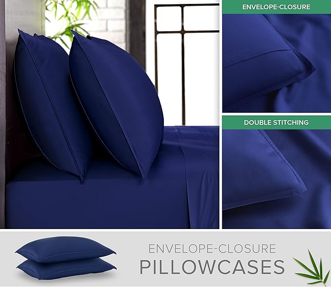 Split King Sheets by Pure Bamboo, Genuine 100% Organic Viscose Derived from - Image 3