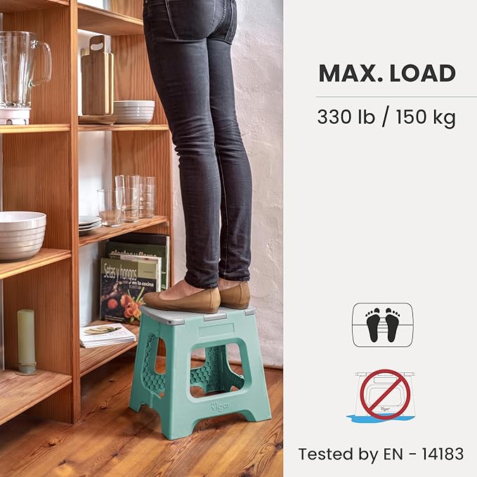 Vigar Compact Step Stool Foldable, 12-1/2-inch Step Stools - Image 5