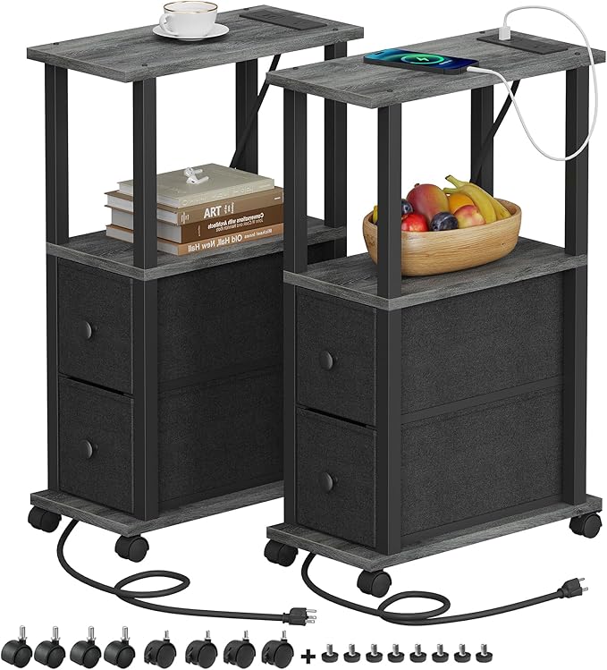 TUTOTAK Small Narrow End Tables, Side Tables by WelcometotheTUTOTAKHome