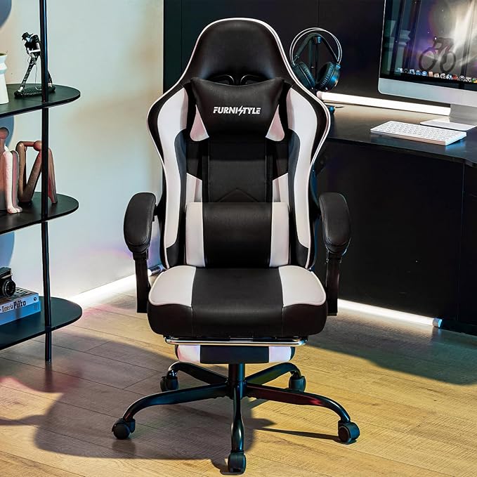 Gaming Chair for Adults and Teens, Ergonomic Leather Video Game Chairs - Image 3