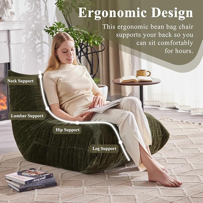 Bean Bag Chair, Fireside Chair Big Bean Bag Sofa - Image 6