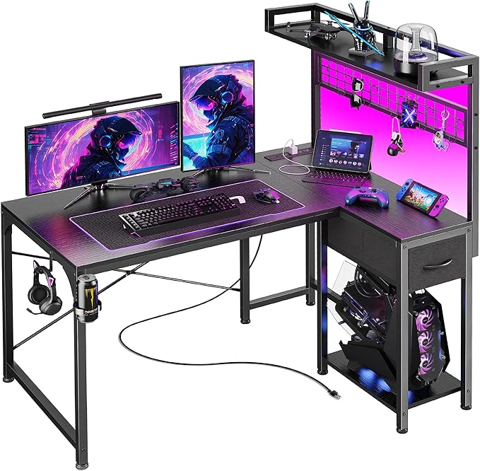 PRAISUN L Shaped Gaming Desk by PRAISUN