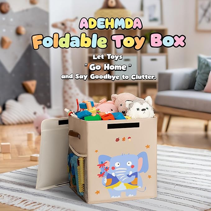 40L Large Toy Storage Box with Lid, Large Toy Box Chest - Image 4