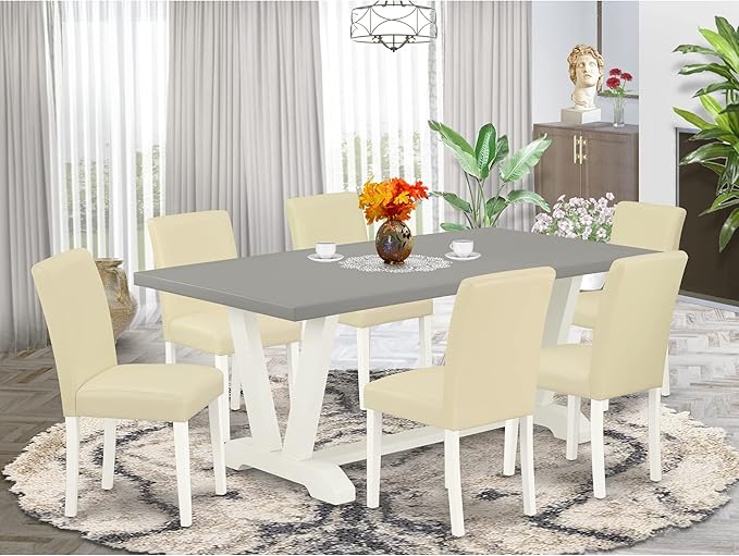 East West Furniture V097AB264-7 7 Piece Kitchen Table & Chairs Set Consist of a - Image 5