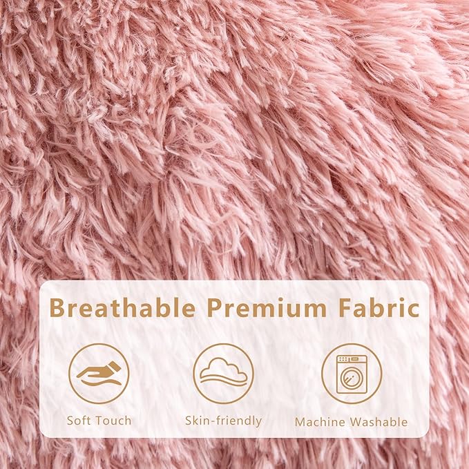 BYBYME Giant Bean Bag Chair, Faux Fur Bean Bag Couch - Image 6