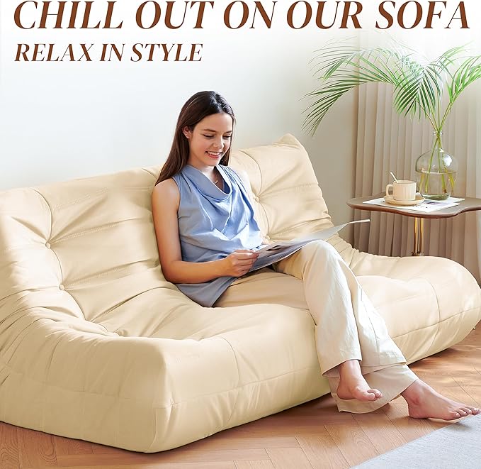 Bean Bag Chair, Large Fireside Chair Bean Bag Sofa - Image 5