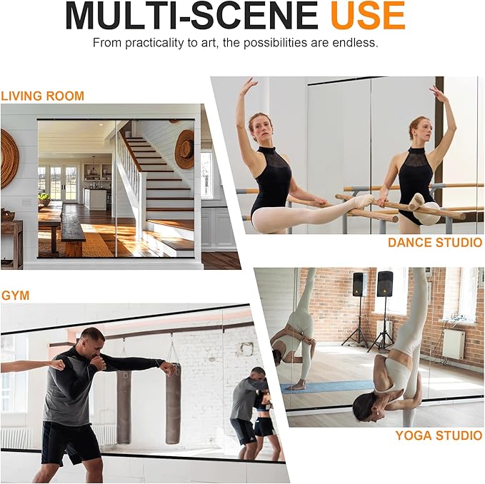 Delma Home Gym Mirror, Large Full Body Glass - Image 6