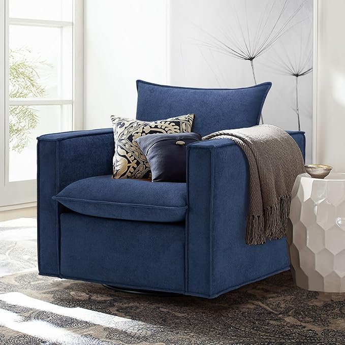 Swivel Accent Chair Set of 2, 34 Inches Wide Upholstered Arm Chair - Image 8