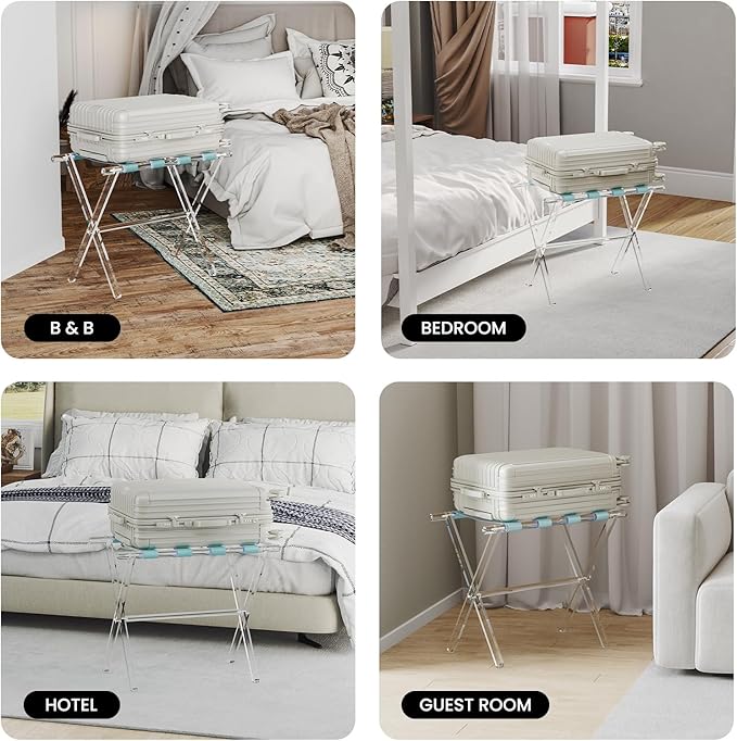 Sumerflos Acrylic Luggage Rack for Guest Room - Image 7
