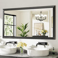55x30 Inch Black Bathroom Mirror by Briivuemodernmirrors